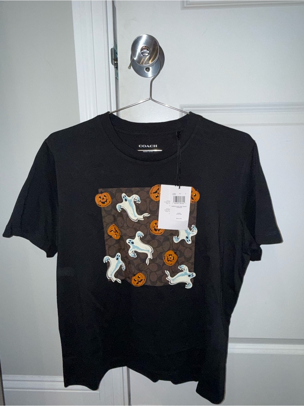 Coach Halloween Graphic Tee with Ghosts & Pumpkins